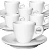 6 Tasses Expresso Et Sous-tasses Porcelaine 5,5 Cl Palermo - Ancap -Smeg Soldes Boutique set 6 tasses et sous tasses ancap palermo espresso