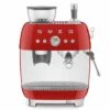 Machine Expresso SMEG EGF03RDEU Rouge Années 50 Avec Moulin Intégré -Smeg Soldes Boutique smeg egf03 rouge 1 1