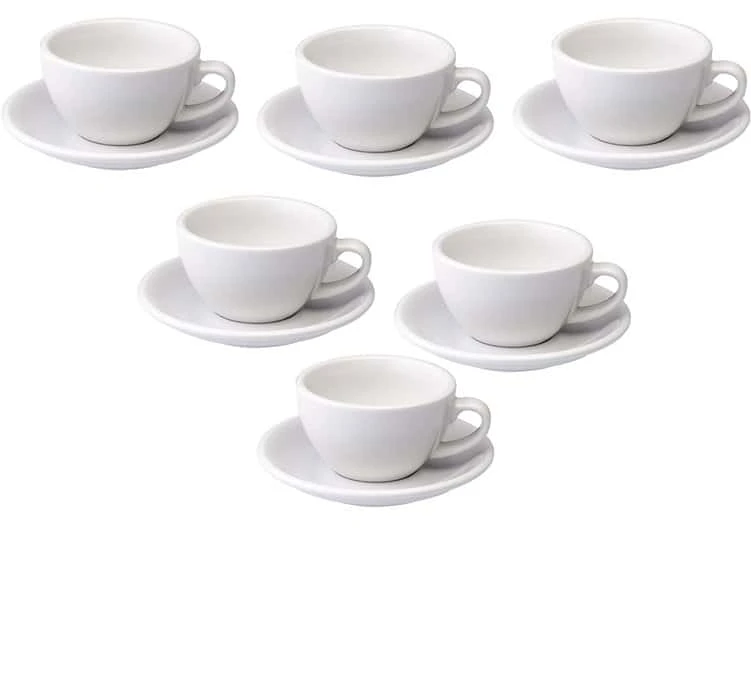 6 Tasses Cappucino Et Sous-tasses Egg 20 Cl Blanc - Loveramics 3 6 Tasses Cappucino Et Sous-tasses Egg 20 Cl Blanc - Loveramics
