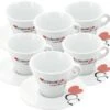 Lot De 6 Tasses Et Sous-tasses Cappuccino 15 Cl - Cosmaï Caffè -Smeg Soldes Boutique tasses cappuccino cosmai caffe 44