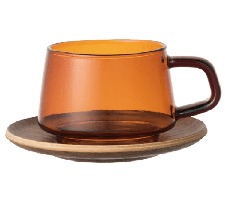 Tasse + Sous Tasses - KINTO - 27 Cl Ambre 3 Tasse + Sous Tasses - KINTO - 27 Cl Ambre