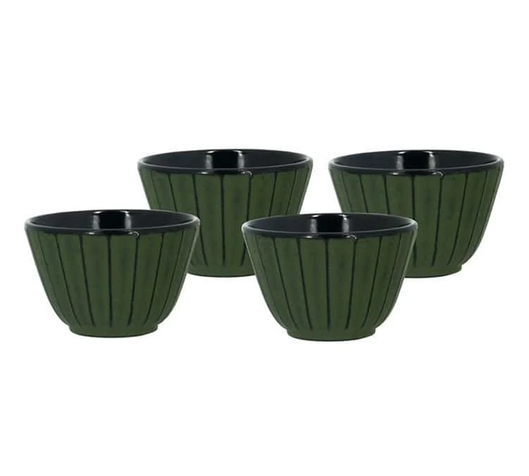 Lot De 4 Tasses En Fonte Verte The Kitchenette - 12cl 3 Lot De 4 Tasses En Fonte Verte The Kitchenette - 12cl