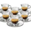 Caffè Vergnano Tasses - CAFFE VERGNANO - Tasses Et Sous-tasses En Verre 5cl X6