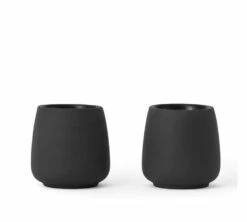 2 Tasses Double Paroi Nicola 60 Ml Noires - VIVA SCANDINAVIA