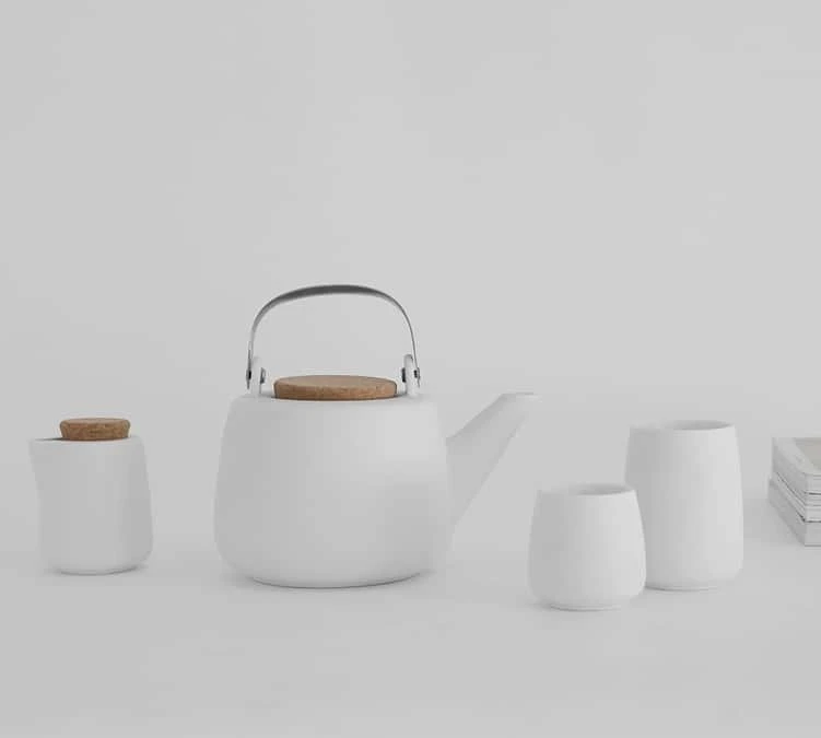 Lot De 2 Tasses Nicola En Porcelaine Blanche 15cl - Viva Scandinavia 4 Lot De 2 Tasses Nicola En Porcelaine Blanche 15cl - Viva Scandinavia – Image 2