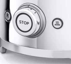 Grille-pain TSF01SSEU 2 Tranches Chromé -SMEG -Smeg Soldes Boutique toaster chrome boutons