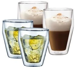 Verres Double Paroi BODUM - Titlis 25 + 35cl -Smeg Soldes Boutique tutlispack4 taillesdif 1