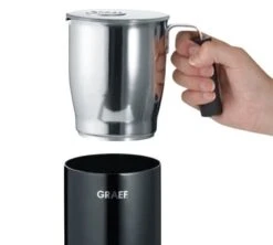 Mousseur à Lait électrique Noir MS702EU - Graef -Smeg Soldes Boutique verseuse mousseur graef noir