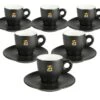 Tasses - ZICAFFE - Tasses Et Sous-tasses Noires 7 Cl 2 Tasses - ZICAFFE - Tasses Et Sous-tasses Noires 7 Cl -Smeg Soldes Boutique zicaffe noirx6